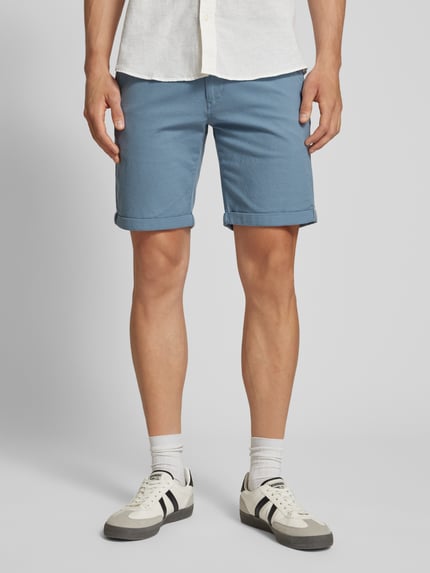 JACK & JONES Szorty o kroju regular fit z fakturowanym wzorem model ‘FURY’ Jasnoniebieski 4