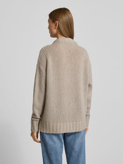 HUGO Oversized Strickpullover mit Alpaka-Anteil Modell 'SLOOSSY' Sand 5
