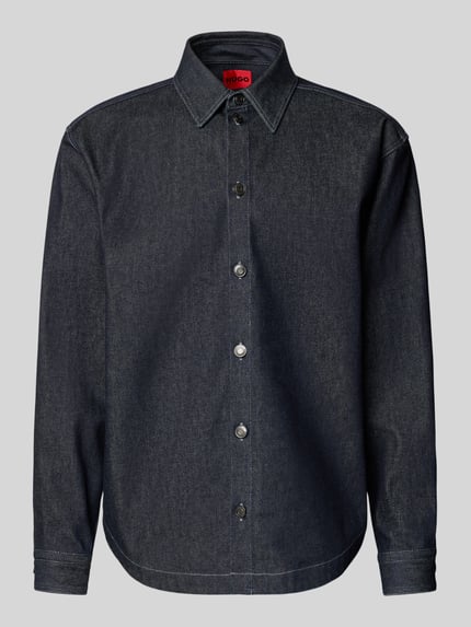 HUGO Kurtka jeansowa o kroju oversized z czystej Bawełna Model 'EMIKOL' Niebieski 2