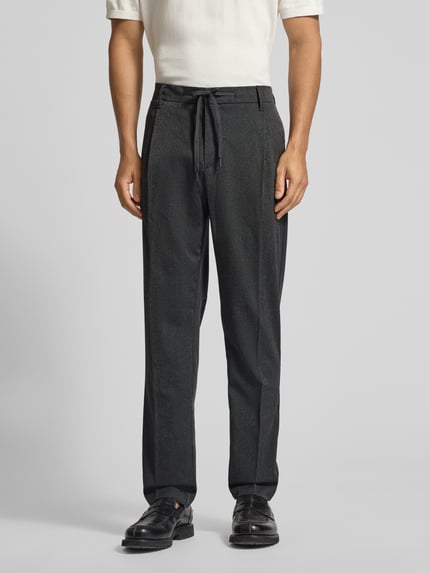 Selected Tapered Stoffhose mit Viskose Modell 'LEROY' Anthrazit 4
