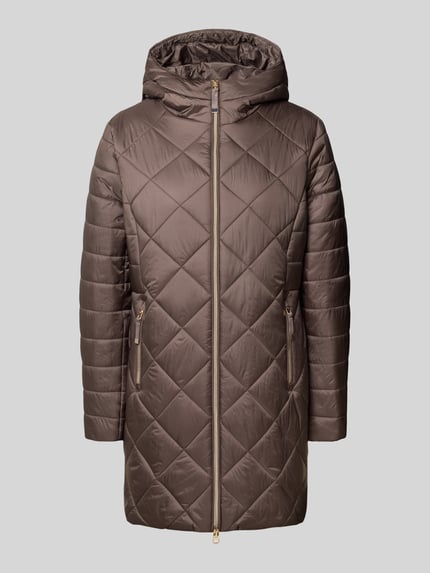 Christian Berg Woman Selection Steppmantel mit Kapuze Kitt 1
