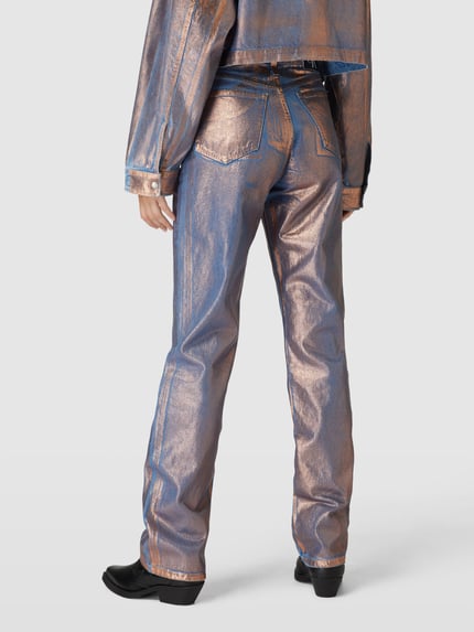 Calvin Klein Jeans Straight Leg Jeans in schimmerndem Design Jeansblau 5