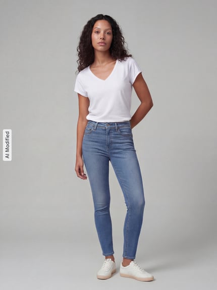 Levi's® 300 Skinny Fit Jeans aus Baumwoll-Mix Modell '721®' Blau 1