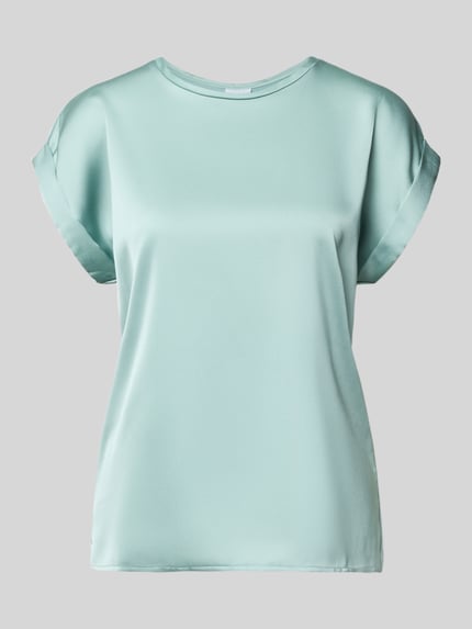 Produktfoto, T-shirt met ronde hals model 'ELLETTE' van Vila in mint, gladde textuur, mix van viscose en elastaan, los model