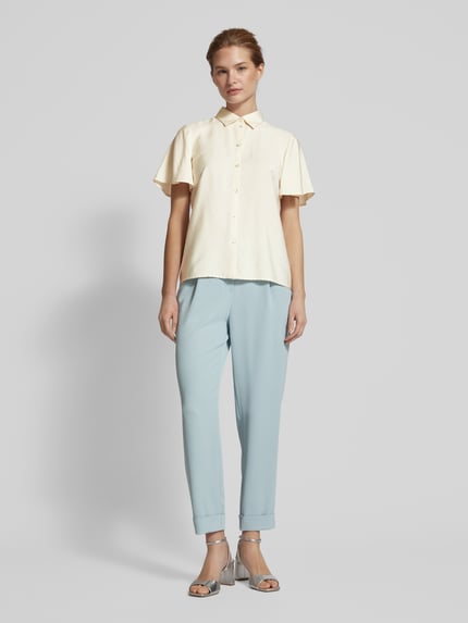 Jake*s Collection Hemdbluse mit durchgehender Knopfleiste Ecru 1