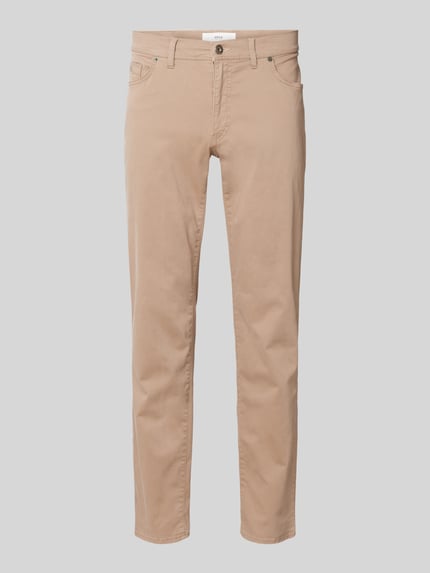 Brax Regular fit broek met Labelpatch Model 'Cadiz' Beige - 2