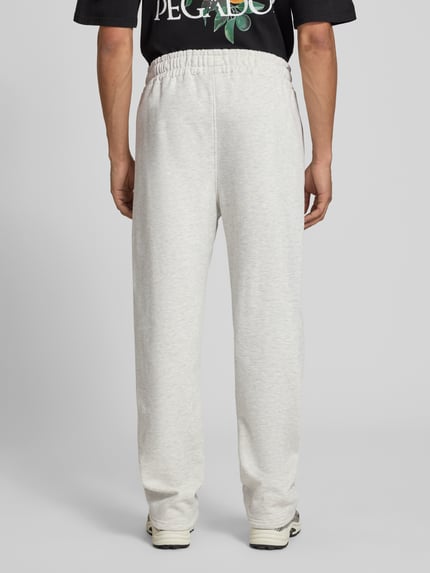 PEGADOR Straight Fit Sweatpants mit Logo-Stitching Hellgrau Melange 5