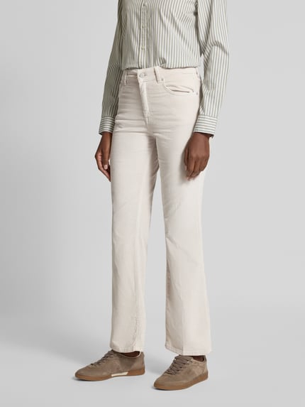 GANT Flared fit corduroy broek in 5-pocketmodel, model 'Cordur' Ecru - 4