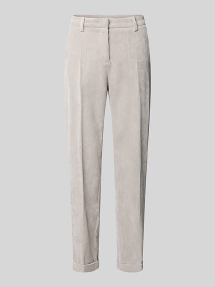 CAMBIO Corduroy broek met persplooien, model 'KRYSTAL' Steengrijs - 2