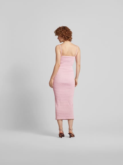 Nanushka Midi-jurk met structuurpatroon Roze - 5