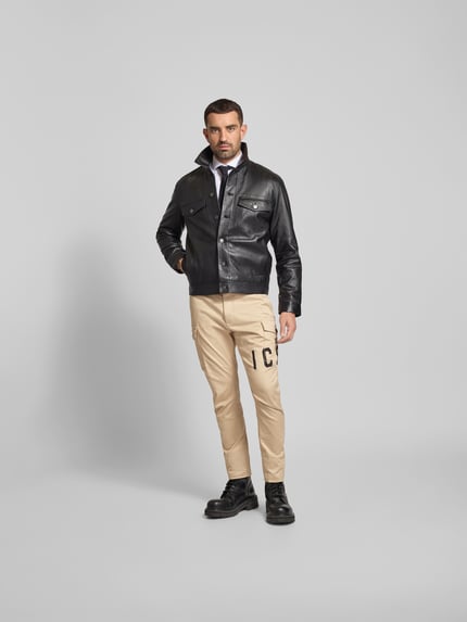 Dsquared2 Cargohose mit Label-Print Beige 1