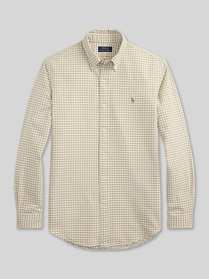Polo Ralph Lauren Regular Fit Freizeithemd aus reiner Baumwolle Beige 2