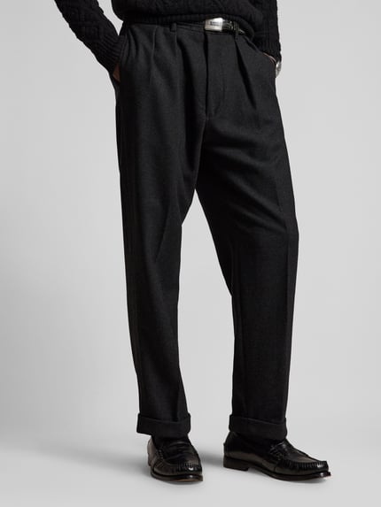 Polo Ralph Lauren Relaxed Fit Bundfaltenhose aus Wolle mit Bundfalte Anthrazit Melange 4