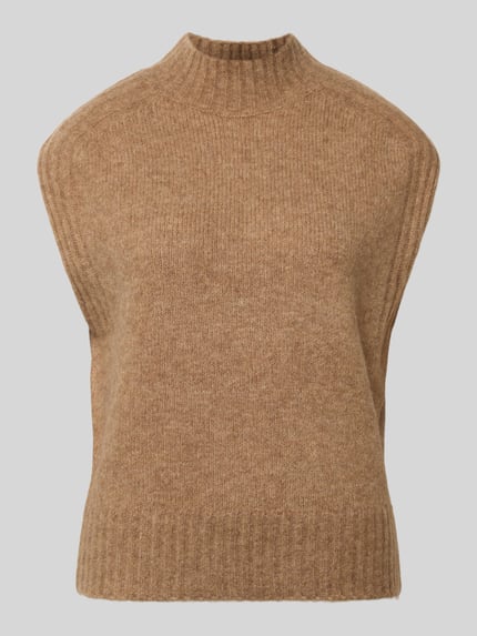 OPUS Strickpullunder Modell 'Pirella' mit Mock Neck Taupe 2