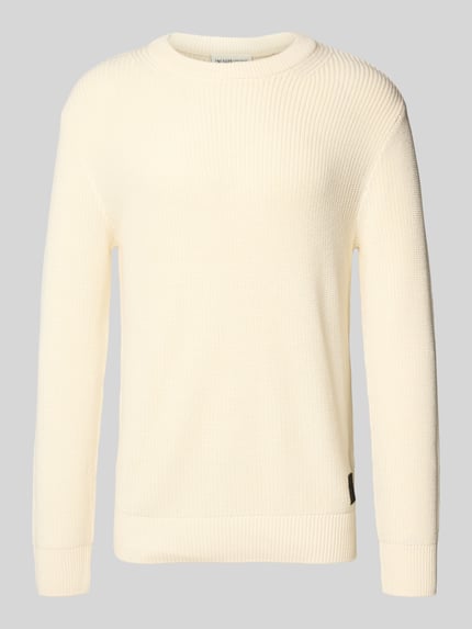 Tom Tailor Denim Relaxed Fit Strickpullover aus Baumwoll-Mix Offwhite 2