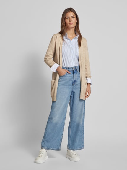 VILA Strickcardigan mit Eingrifftaschen Modell 'VIRIL' Sand 1