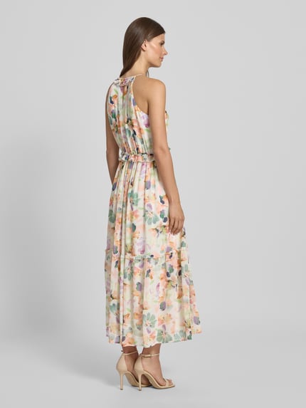 Jake*s Cocktail Cocktailkleid mit Schlüsselloch-Ausschnitt Apricot Melange 5