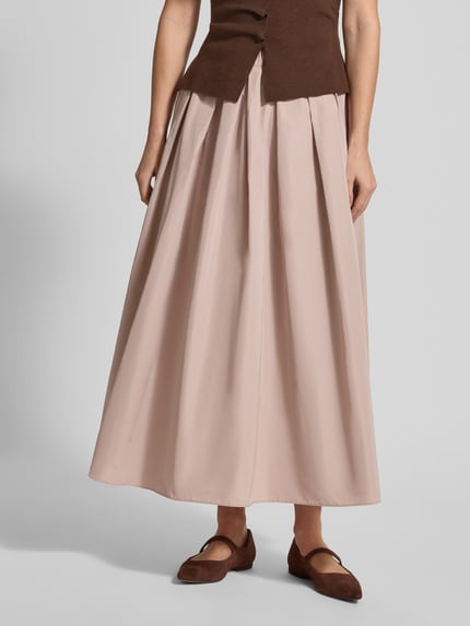 Weekend Max Mara Spódnica midi z dodatkiem bawełny Model 'CURVATO' Brudnoróżowy 4