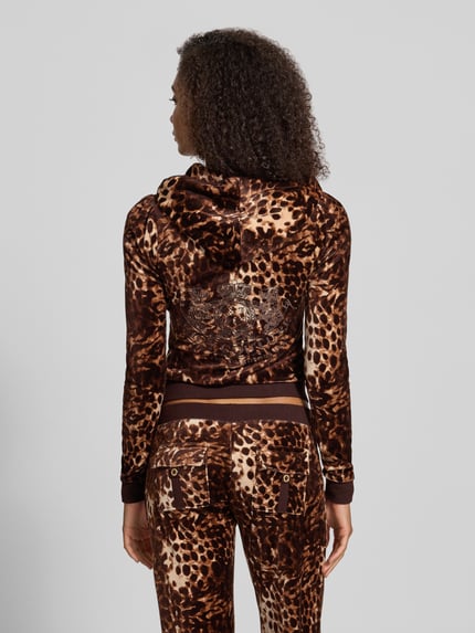 Juicy Couture Sweatjack van mix van katoen en viscose Middenbruin - 5