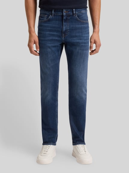BOSS Orange Jeansy o kroju slim fit z mieszanki bawełny Niebieski 4