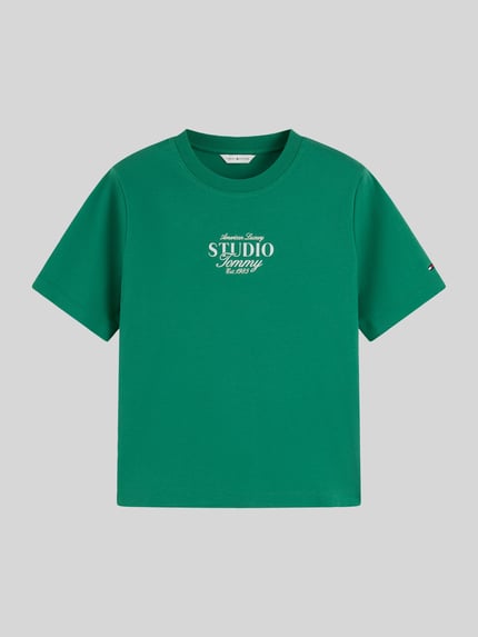 Tommy Hilfiger T-shirt met logoprint Donkergroen - 2