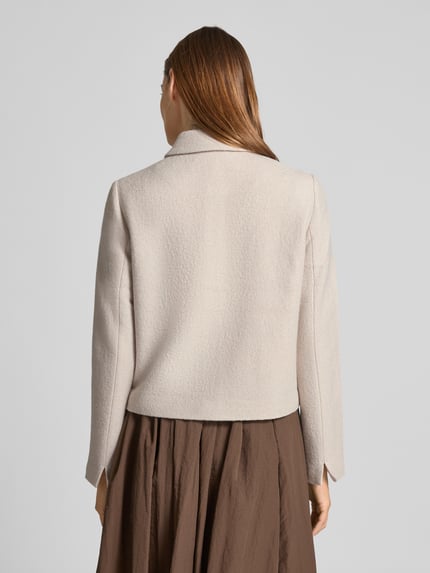 COMMA Regular fit blazer van een mix van viscose en wol Offwhite - 5