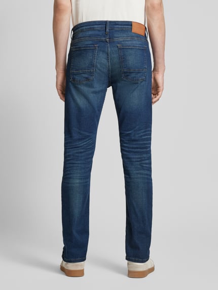 Marc O'Polo Shaped fit jeans in used-look, model 'SJÖBO' Donkerblauw - 5