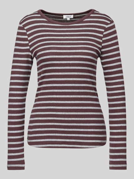 s.Oliver RED LABEL Longsleeve mit abgerundetem Saum Bordeaux 2