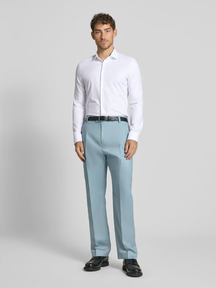 OLYMP No. Six Super Slim Fit Businesshemd aus Twill mit Stretch-Anteil Weiss 1