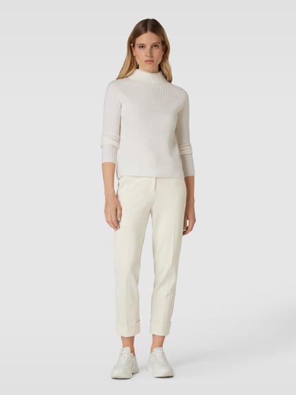 CAMBIO Stoffen broek met verkorte pasvorm, model 'KRYSTAL' Ecru - 1