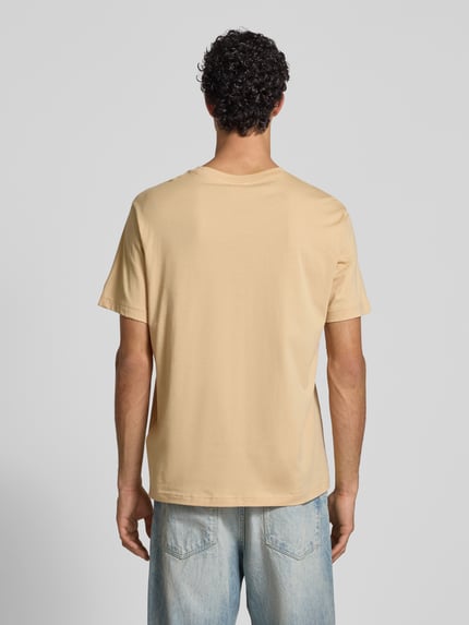 Champion T-shirt z nadrukiem z logo Beżowy 5