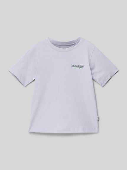 JACK & JONES T-shirt met labelprint, model 'BOSTON PHOTO' Mauve - 1