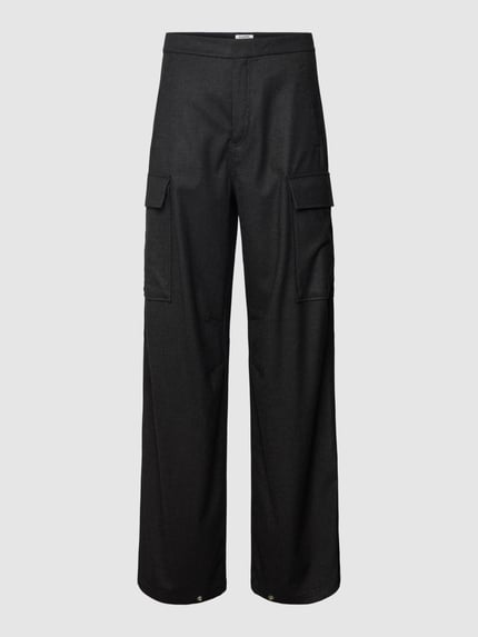 Filippa K Cargobroek in effen design met grote zakken Antraciet - 2
