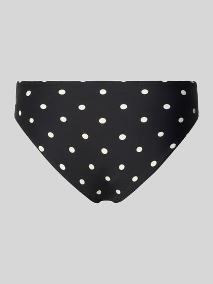 Produktfoto, Bikinibroekje 'Bikini-Slip im Allover-Look' van Jake*s Casual, zwart met witte stippen, materiaalmix met stretch, nauwsluitend, all-over look, elastische band