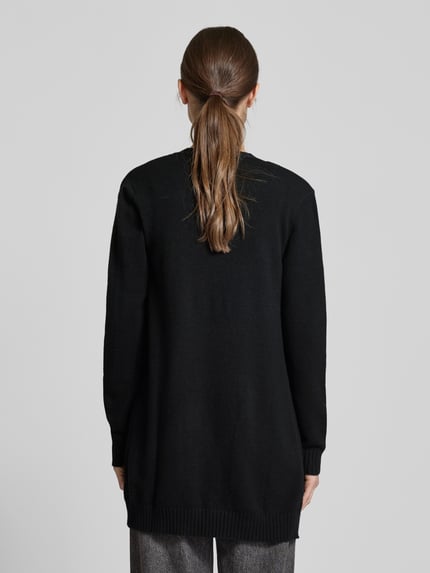 VILA Strickcardigan mit Eingrifftaschen Modell 'VIRIL' Black 5