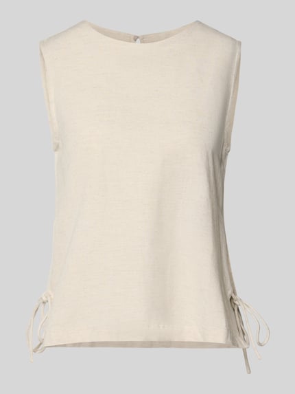 Blusentop mit Leinen-Anteil mit seitlicher Schnürung Shop The Look MANNEQUINE