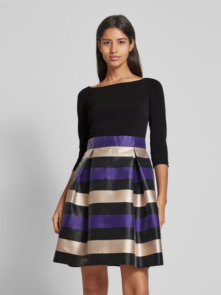 SWING Knielanges Cocktailkleid mit Effektgarn Black 4