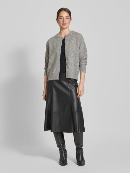 Samsøe Samsøe Strickcardigan mit Woll-Anteil Mittelgrau Melange 1