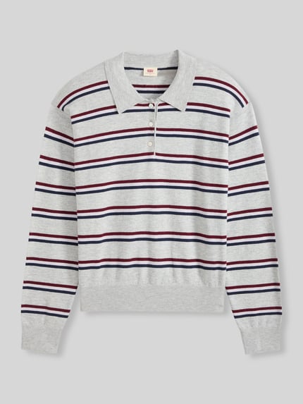 Levi's® Regular Fit Pullover aus Baumwoll-Mix  Mittelgrau Melange 2