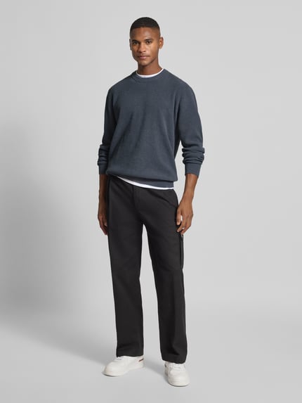 Jake*s Studio Men Regular Fit Longsleeve mit Rundhalsausschnitt Rauchblau 1