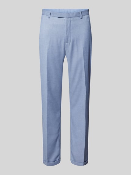 Spodnie do garnituru o kroju slim fit z dodatkiem lnu Shop The Look MANNEQUINE