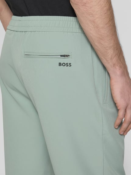 BOSS Green Spodnie z elastycznym pasem model ‘Flex’ Miętowy 3