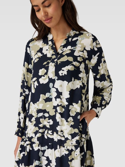 Tom Tailor Blousejurk van viscose in laagjeslook Marineblauw - 3