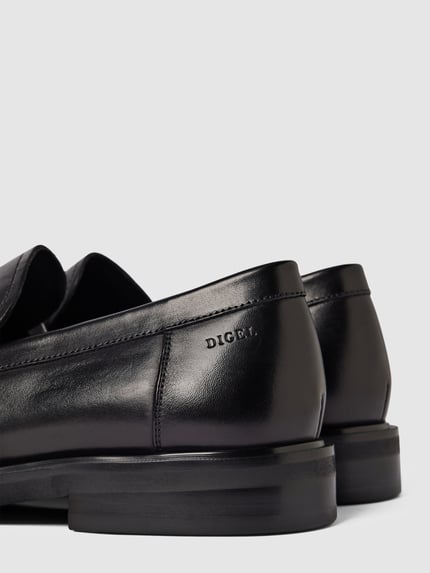 DIGEL Penny loafers met vetersluiting, model 'Sokrates' Zwart - 2