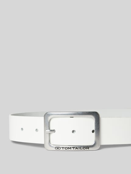 Tom Tailor Ledergürtel in unifarbenem Design Modell 'EVE' Weiss 2