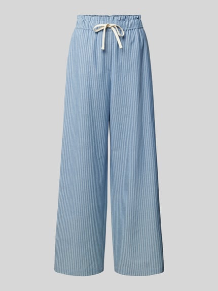 Spodnie materiałowe z szeroką nogawką i tunelem Shop The Look MANNEQUINE