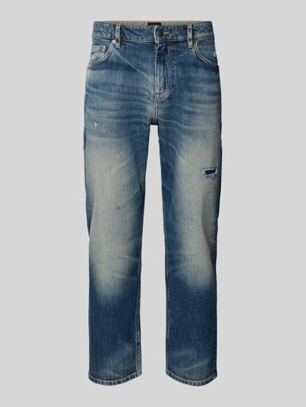 BOSS Orange Regular fit jeans van katoenmix Jeansblauw - 2