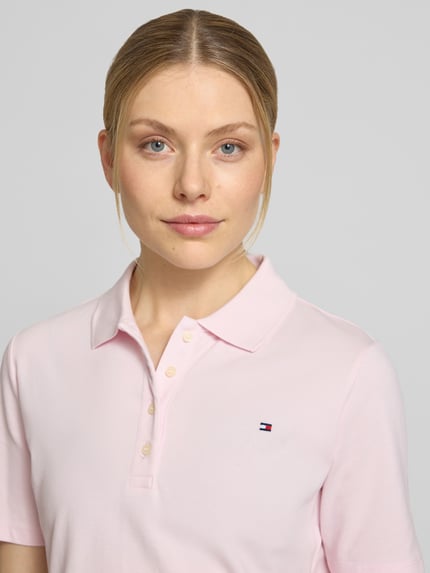 Tommy Hilfiger Regular Fit Poloshirts aus Baumwoll-Mix Rosa 3