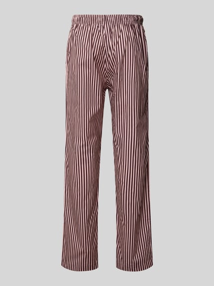 POCKIES Regular Fit Pyjama-Hose mit elastischem Bund Bordeaux 3