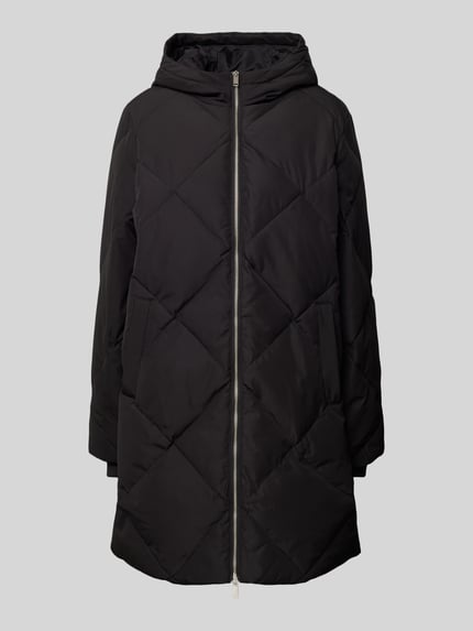 PIECES Comfort Fit Steppmantel mit angenähter Kapuze Modell 'NOVELLA' Black 2